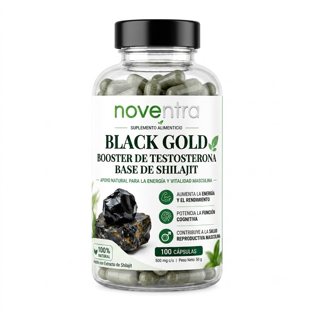 NOVENTRA™ Black Gold - Booster de testosterona en base de Shilajit