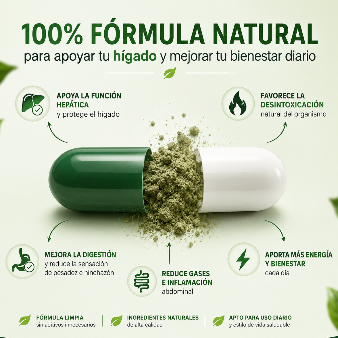 NOVENTRA™ Detox Hepático Natural Con Cardo Mariano