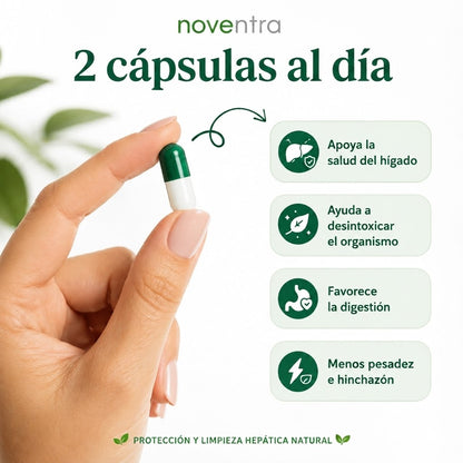 NOVENTRA™ Detox Hepático Natural Con Cardo Mariano